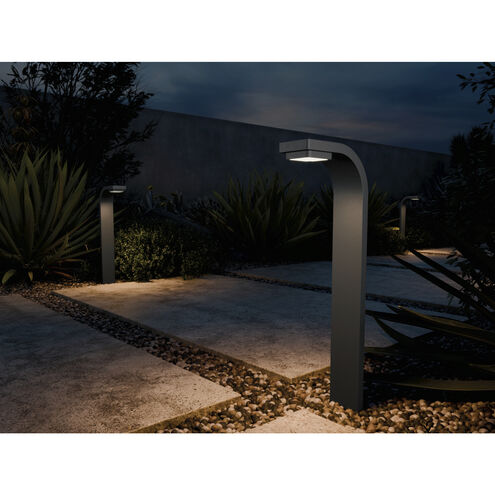 Independence 12 AC/DC 2.75 watt Textured Black Curved Path Light in 3000K